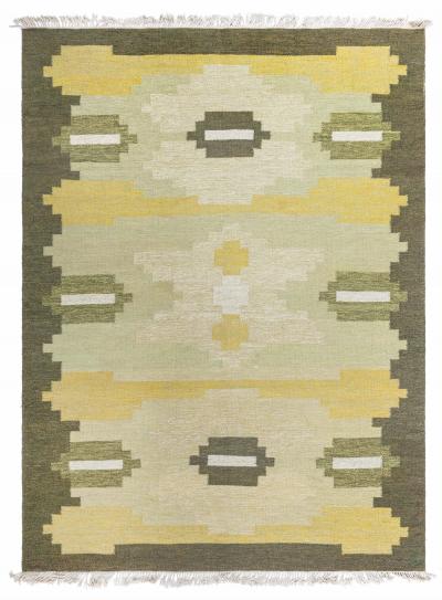 Vintage Swedish Flat Woven Rug