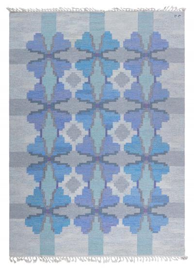 Vintage Swedish Flat Woven Rug by Judith Johansson