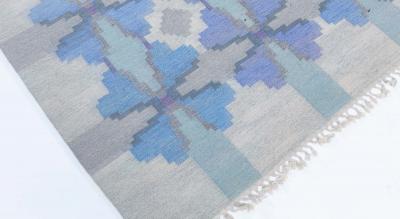 Vintage Swedish Flat Woven Rug by Judith Johansson