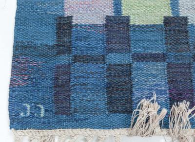 Vintage Swedish Flat Woven Rug by Judith Johansson Spice hall 
