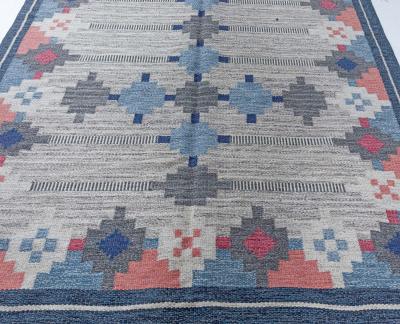 Vintage Swedish Flat woven by Ulla Parkdahl