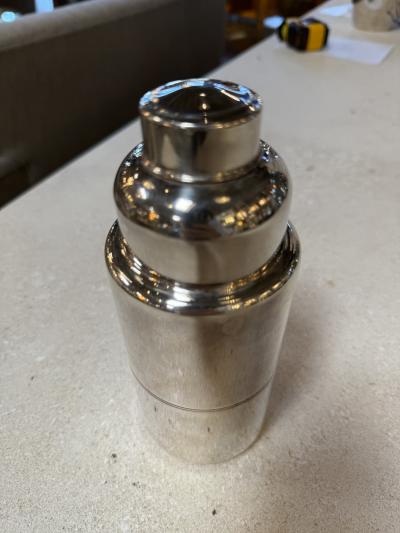 Vintage T F Chrome Cocktail Shaker Italian Barware