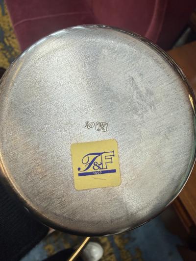 Vintage T F Chrome Cocktail Shaker Italian Barware