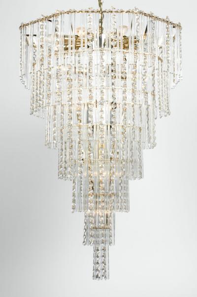 Vintage Teardrop Crystal Chandelier