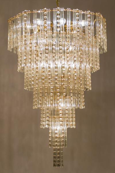 Vintage Teardrop Crystal Chandelier