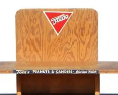 Vintage Toms Peanuts Wooden Display Stand