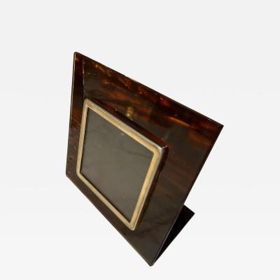 Vintage Tortoiseshell Lucite Photo Frame