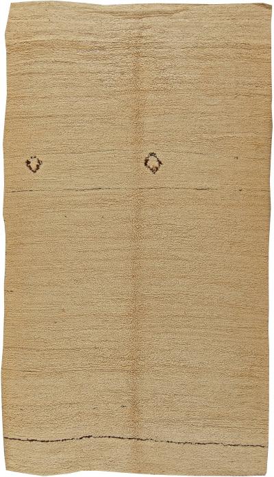 Vintage Tribal Handmade Moroccan Natural Undyed Wool Rug