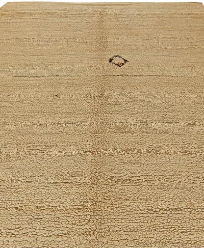 Vintage Tribal Handmade Moroccan Natural Undyed Wool Rug