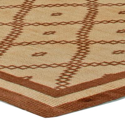 Vintage Tribal Moroccan Geometric Handwoven in Natural Wool Rug