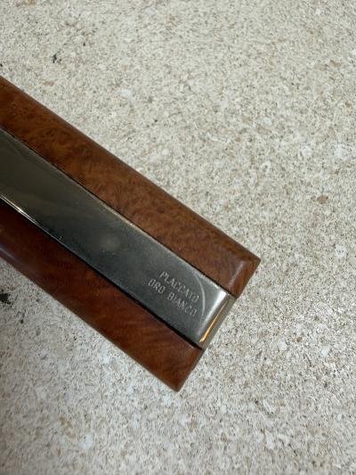 Vintage Trussardi Wood Metal Desk Accessories Set