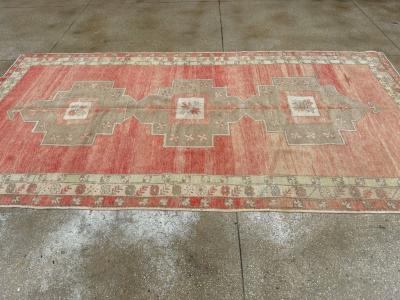 Vintage Turkish Anatolian Gallery Carpet