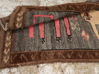 Vintage Turkish Anatolian Pictorial Rug