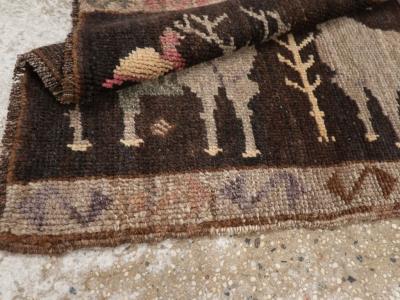 Vintage Turkish Anatolian Pictorial Rug