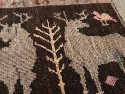 Vintage Turkish Anatolian Pictorial Rug