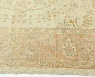 Vintage Turkish Oushak Botanic Handmade Wool Rug