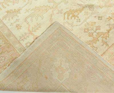 Vintage Turkish Oushak Botanic Handmade Wool Rug
