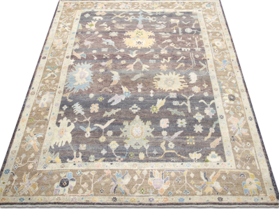Vintage Turkish Oushak Rug 102 x 147