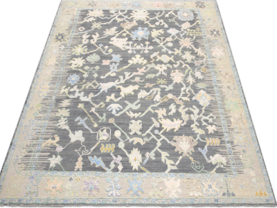 Vintage Turkish Oushak Rug 103 x 148