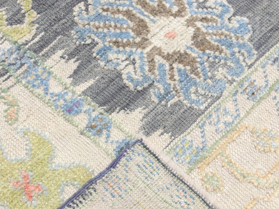 Vintage Turkish Oushak Rug 103 x 148