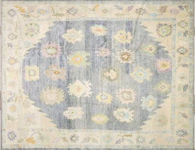 Vintage Turkish Oushak Rug 107 x 1311 