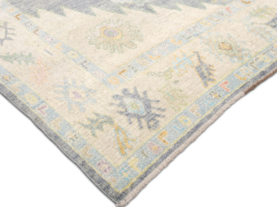 Vintage Turkish Oushak Rug 107 x 1311