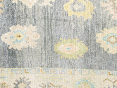 Vintage Turkish Oushak Rug 107 x 1311