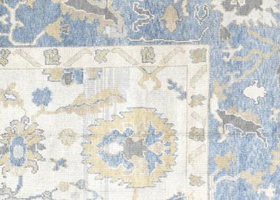 Vintage Turkish Oushak Rug 108 x 125 