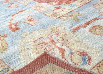 Vintage Turkish Oushak Rug 108 x 127 