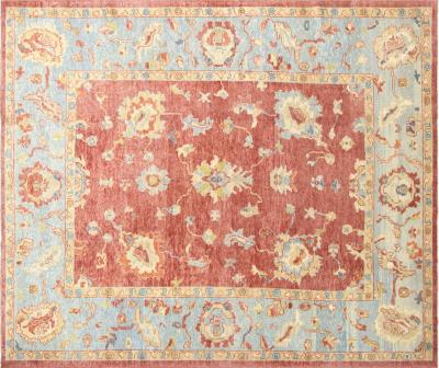 Vintage Turkish Oushak Rug 108 x 127 