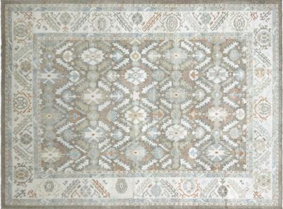 Vintage Turkish Oushak Rug 109 x 146 