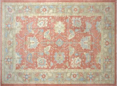 Vintage Turkish Oushak Rug 11 x 1411 