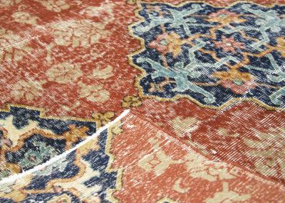 Vintage Turkish Oushak Rug 116 x 255 