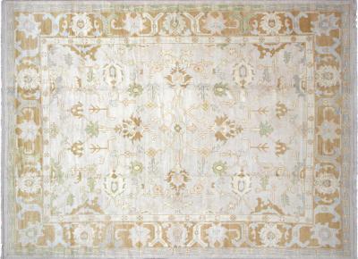 Vintage Turkish Oushak Rug 117 x 159 