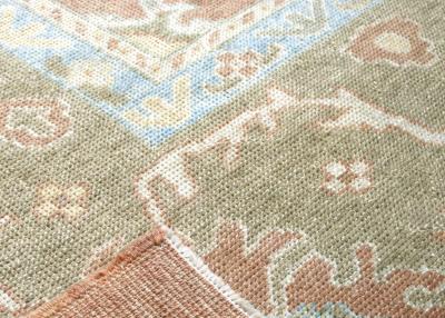 Vintage Turkish Oushak Rug 121 x 143 