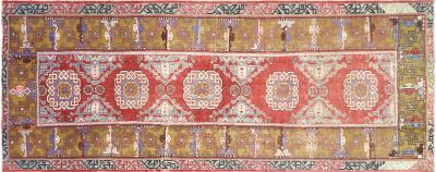 Vintage Turkish Oushak Rug 46 x 114 
