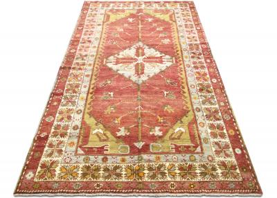 Vintage Turkish Oushak Rug 53 x 102 