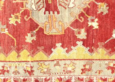 Vintage Turkish Oushak Rug 58 x 104 