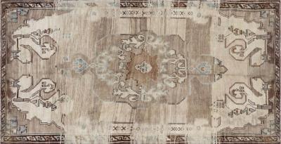 Vintage Turkish Oushak Rug 68 x 133 