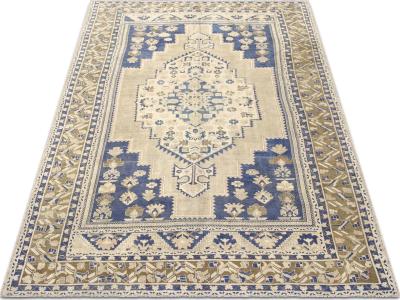 Vintage Turkish Oushak Rug 76 x 135 
