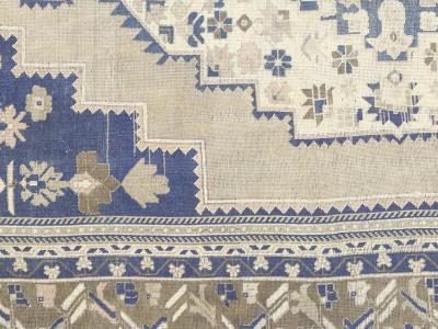 Vintage Turkish Oushak Rug 76 x 135 