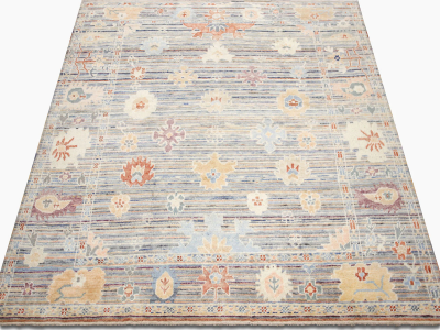 Vintage Turkish Oushak Rug 91 x 1111