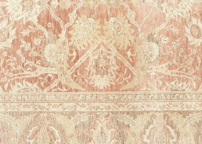 Vintage Turkish Oushak Rug 93 x 123 