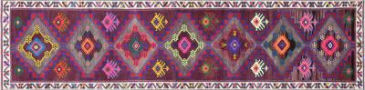 Vintage Turkish Oushak Runner 29 x 113 