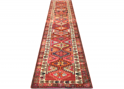 Vintage Turkish Oushak Runner 29 x 137 