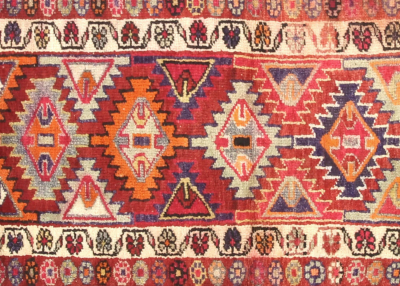 Vintage Turkish Oushak Runner 29 x 137 
