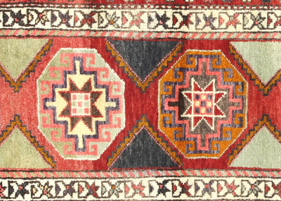 Vintage Turkish Oushak Runner 3 x 118 