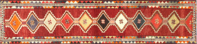 Vintage Turkish Oushak Runner 3 x 131 