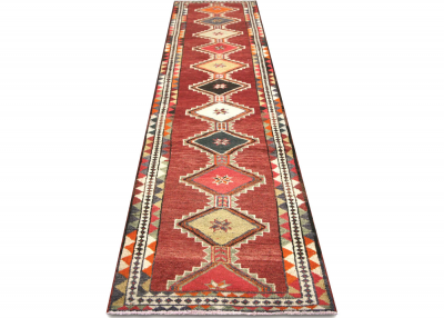 Vintage Turkish Oushak Runner 3 x 131 