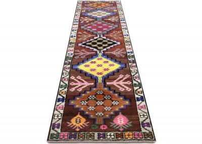 Vintage Turkish Oushak Runner 31 x 1011